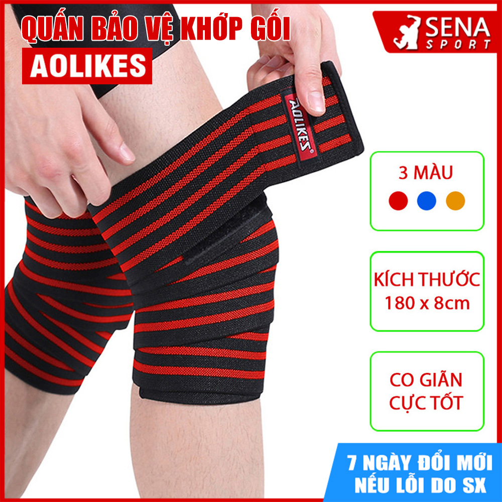 Quấn gối tập Gym Bảo vệ gối thể thao bản dài 1.8m