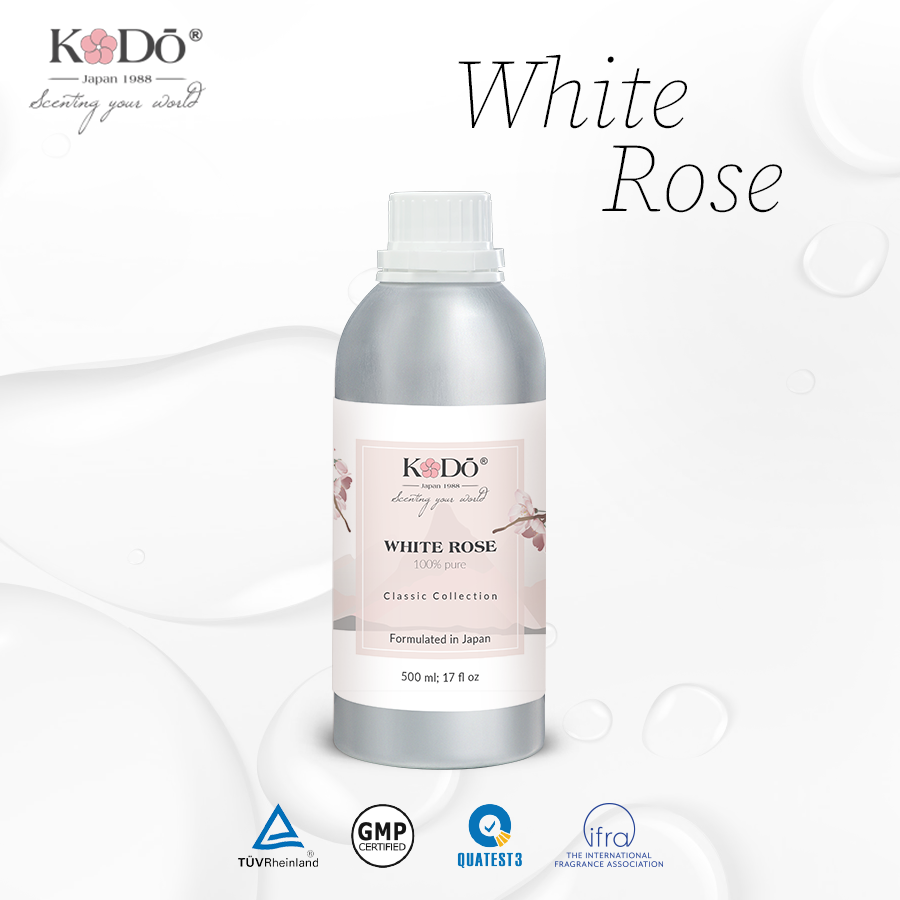 Tinh Dầu Nước Hoa Nguyên Chất Kodo White Rose Hương Thơm Hoa Hồng Quyến Rũ, Thượng Lưu, Quý Phái