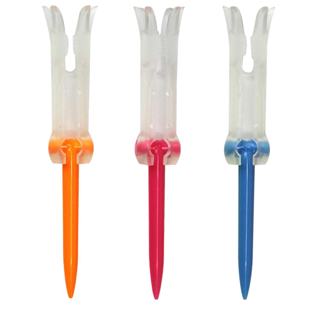 Set of 3 Foldable Golf Driving Range Tees Low Friction Rubber Golf Nails