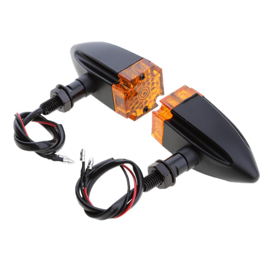 Pair Amber Light for Motorcycle Front Rear  Indicator Bulb