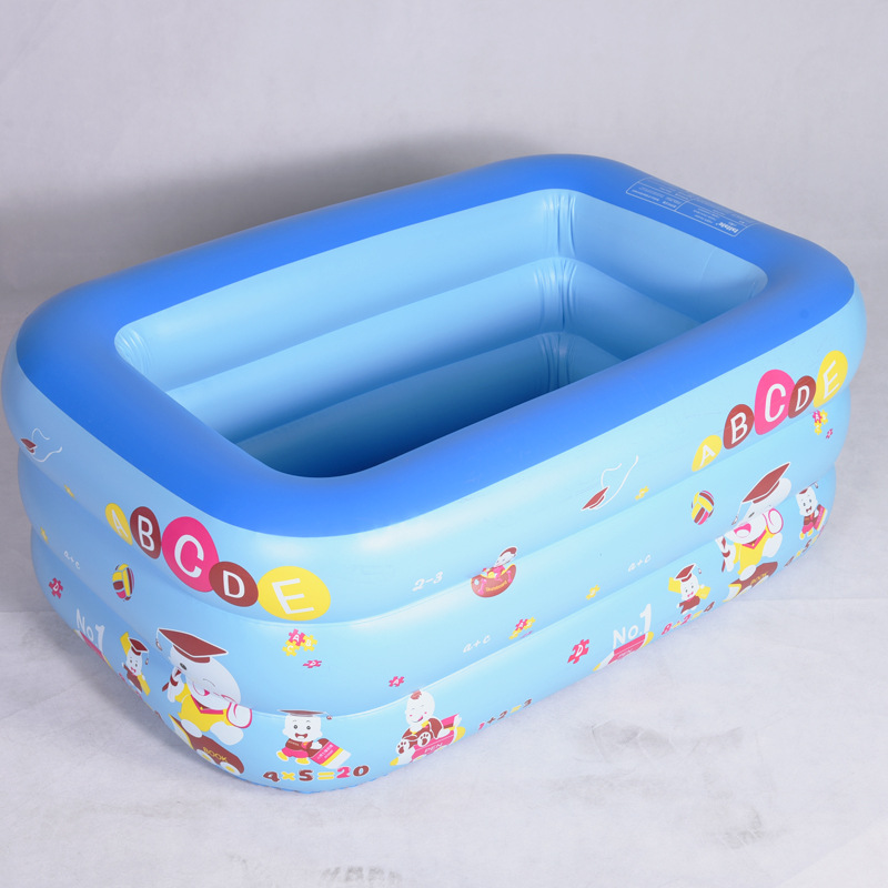Bể bơi 3 tầng, hồ bơi thành cao cho bé