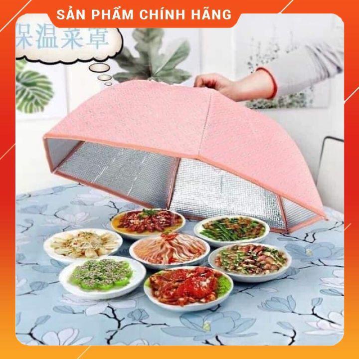 Lồng bàn giữ nhiệt gấp gọn cỡ lớn 6 cạnh có khung chống bụi và côn trùng bền đẹp