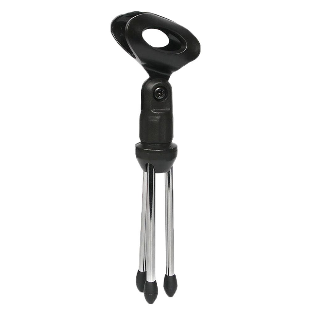 Universal Adjustable Desk Mic Stand Desktop Tabletop Table Top Short Microphone Stand with Non-Slip Mic Clip