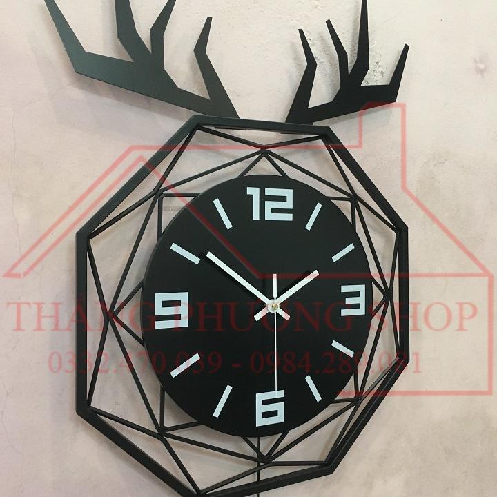 Đồng Hồ Treo Tường Quả Lắc Hình Đầu Hươu TP-103