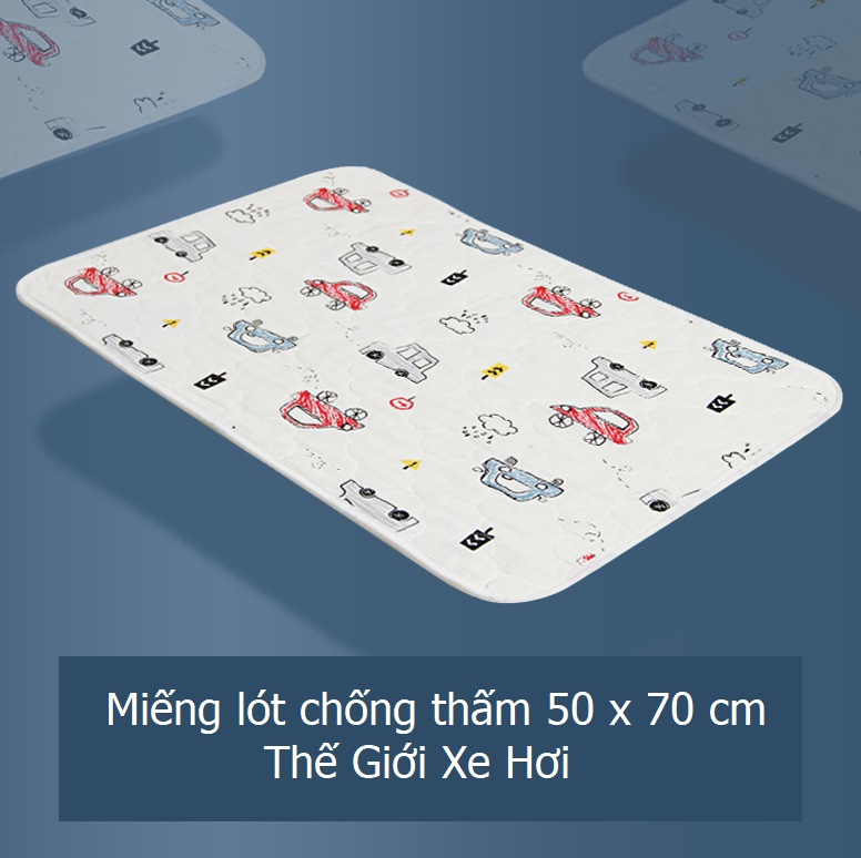 Miếng Lót Chống Thấm Cao Cấp 5 Lớp Cho Bé Size 50 x 70 cm/ Tấm Lót Chống Thấm