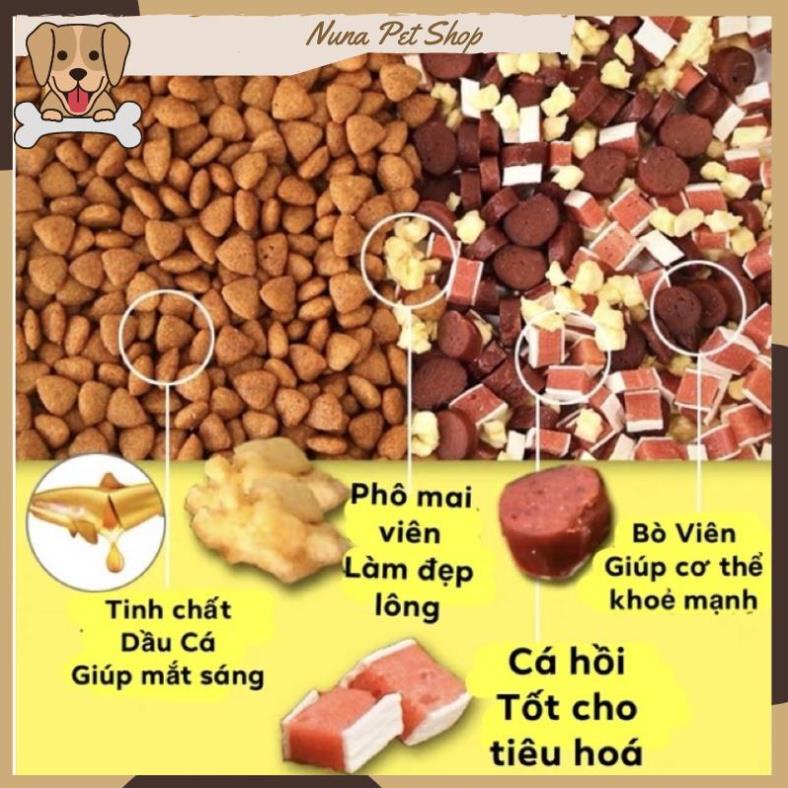 Hạt Captain cho chó - Hạt thức ăn cho cún cưng mix thịt bò, cá hồi và phomai