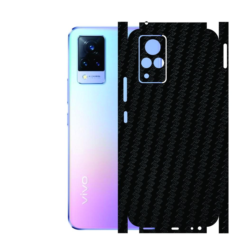 Miếng Dán Skin Carbon đen full viền dành cho VIVO V21 / V20 / V20 SE / V19 / V19 neo, chống trầy xước, chấm vân tay