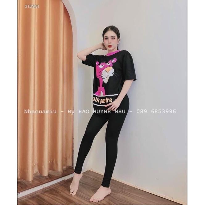SET ÁO THUN IN KÈM QUẦN LEGGING