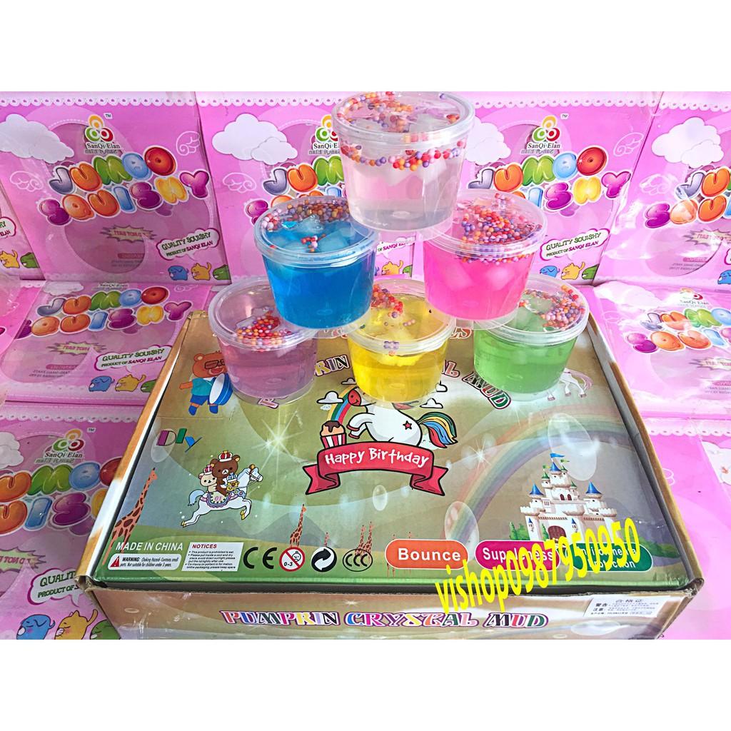 đồ chơi slime -lọ chất nhờn mềm dẻo lọ có thạch xốp mã YWH20 QCV53