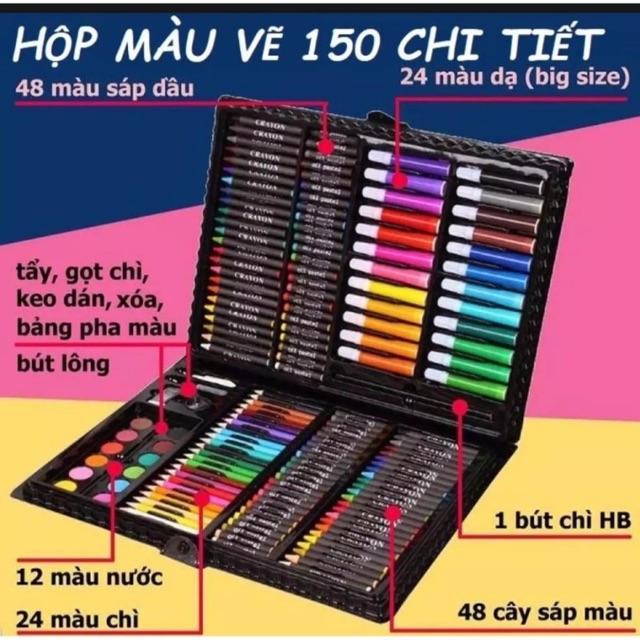 Hộp bút mầu 150 chi tiết siêu hot