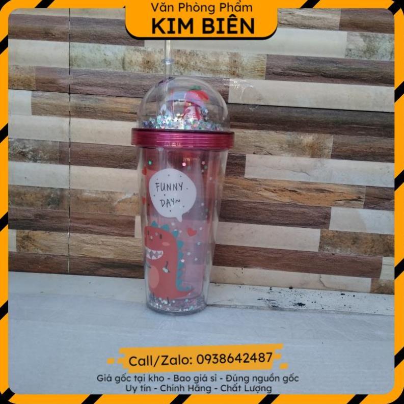 ️sỉ vpp,sẵn hàng️ Bình đựng nước khủng long 3d cute 500ml - VPP Kim Biên