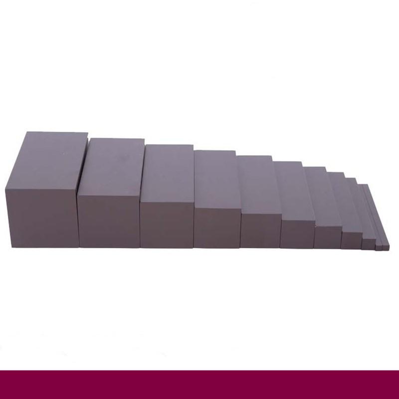 Thang nâu Brown stair 0.7-7cm Kèm thẻ giáo cụ Montessori