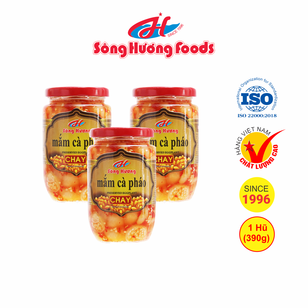 3 Hũ Mắm Cà Pháo Chay Sông Hương Foods Hũ 390g