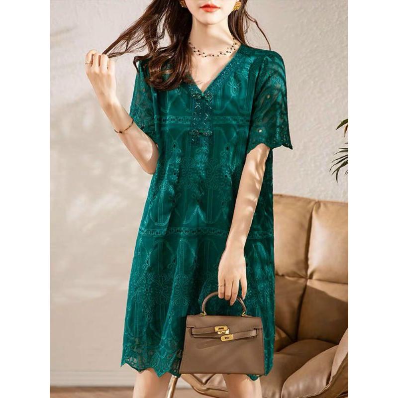 ĐẦM SUÔNG REN CỔ KẾT ĐÁ