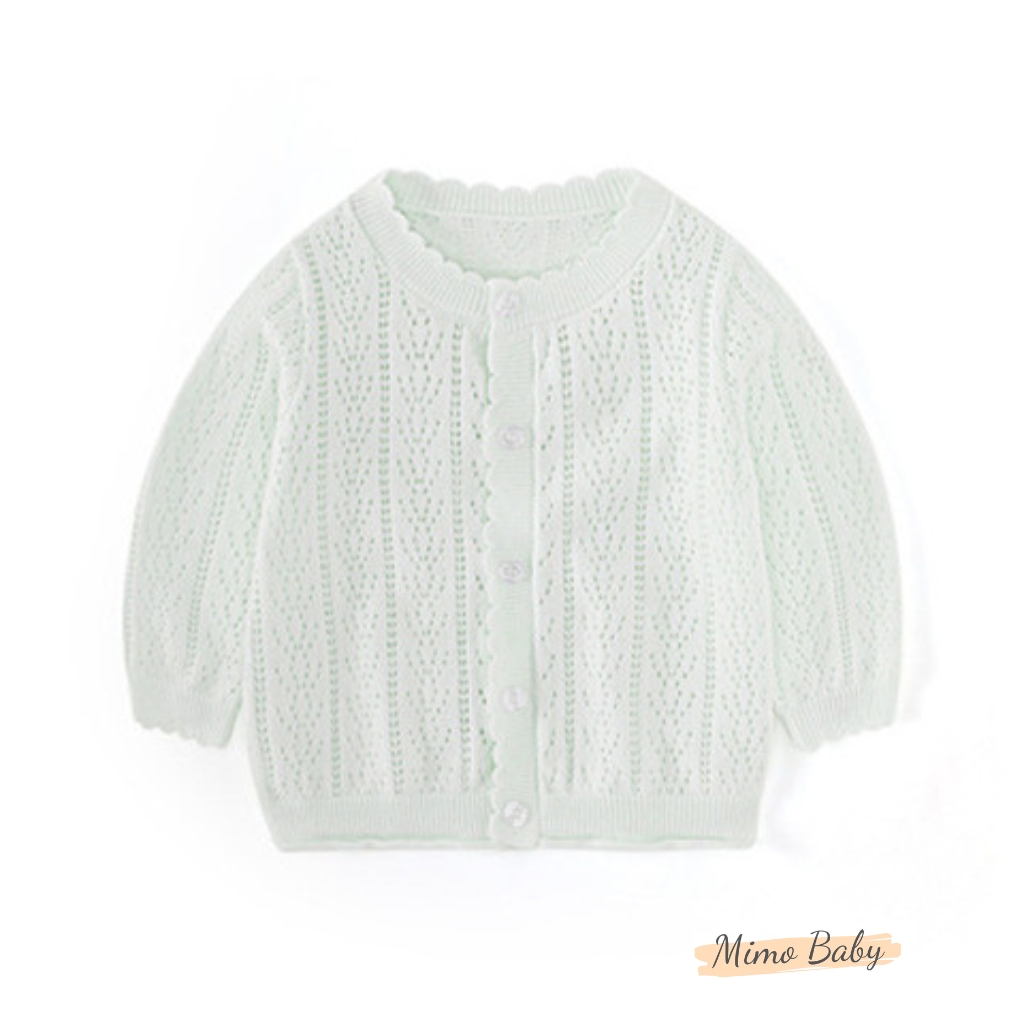 Áo cardigan len mỏng cho bé gái mùa thu đông siêu dễ thương Mimo Baby QA53