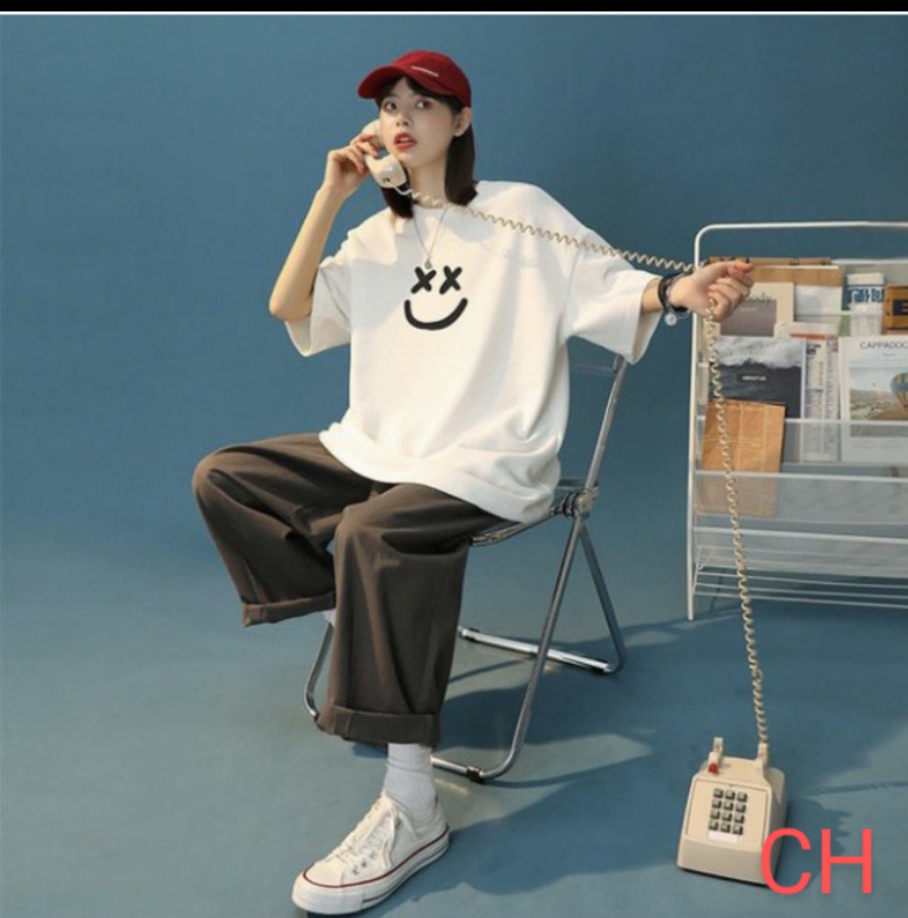 Áo thun tay lỡ unisex from rộng ,áo thun mặt cười XX nam nữ
