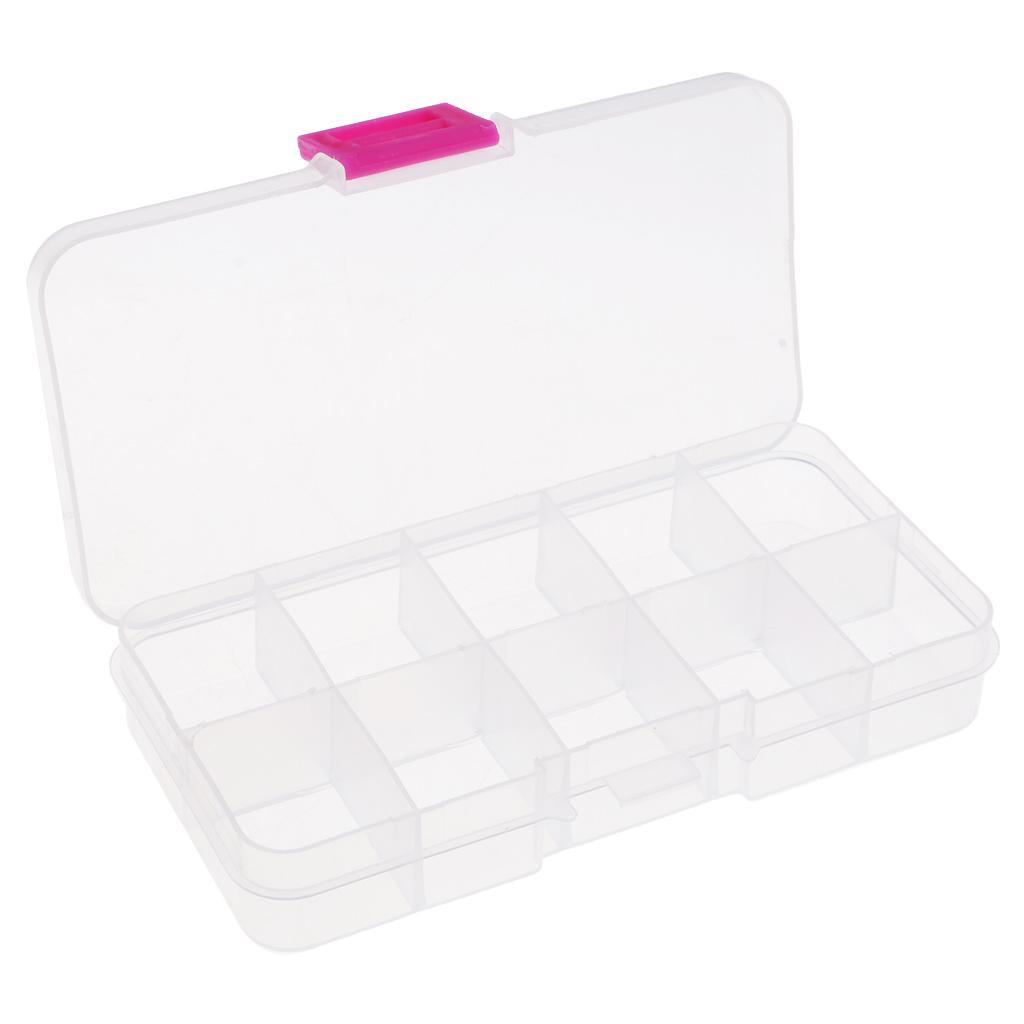1Pc Transparent Sewing Storage Box Sewing Machine Bobbin Organizer 10 Grids
