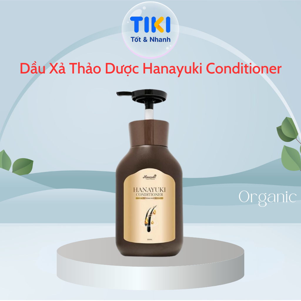 Dầu Xả Thảo Dược Hanayuki Chính Hãng Dưỡng Tóc Suông Mượt Phục Hồi Hư Tổn 300G