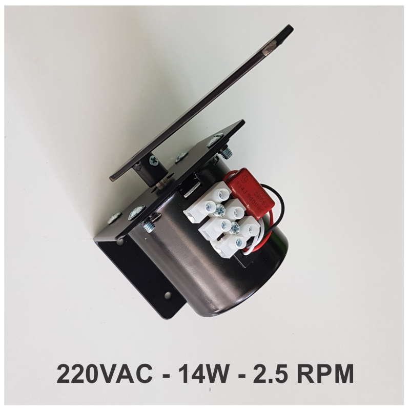 Motor đảo trứng giảm tốc 220VAC - Tốc độ 2.5RPM (vòng/phút)