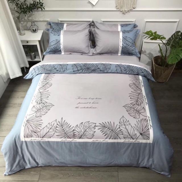 Set Cotton Living Nhập Khẩu Cao Cấp Mẫu Hoa Khung