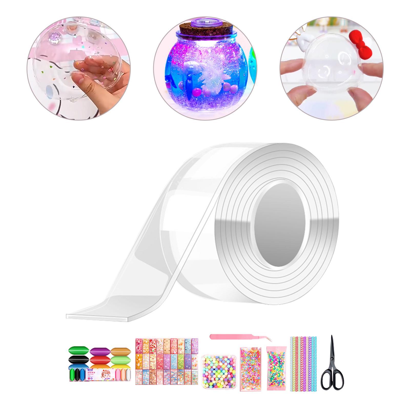 Blow Bubbles Double Sided Tape Traceless Sticky Tape Sensory Toy DIY Crafts