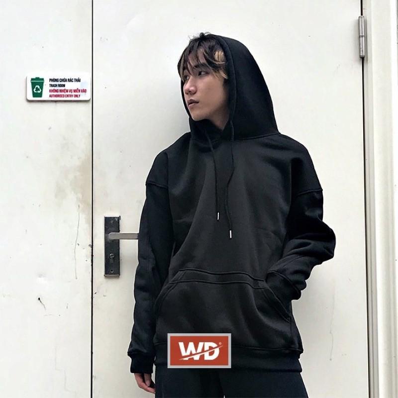 Áo hoodie nam trơn basic Wado mùa thu đông dáng unisex form rộng chất nỉ bông