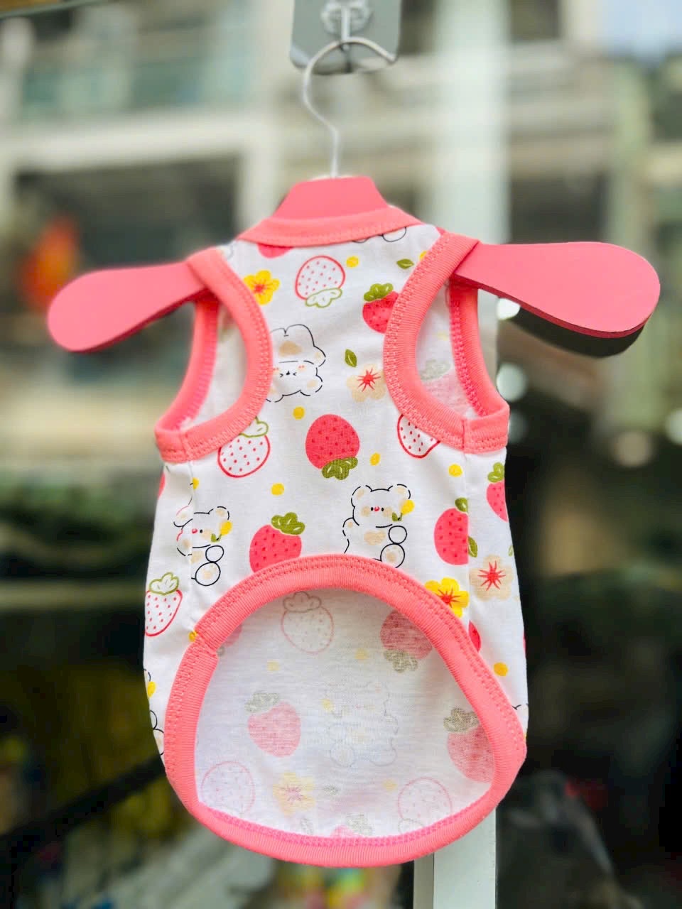 ÁO BA LỖ GẤU DÂU DỄ THƯƠNG TỪ 0.5-15KG DÀNH CHO THÚ CƯNG CHÓ MÈO