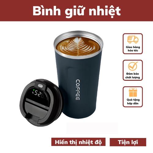 Bình giữ nhiệt ly cốc giữ nhiệt khắc tên sticker chất liệu thép không gỉ 304 dung tích 510ml 5 màu sắc giữ nhiệt 8 -12h