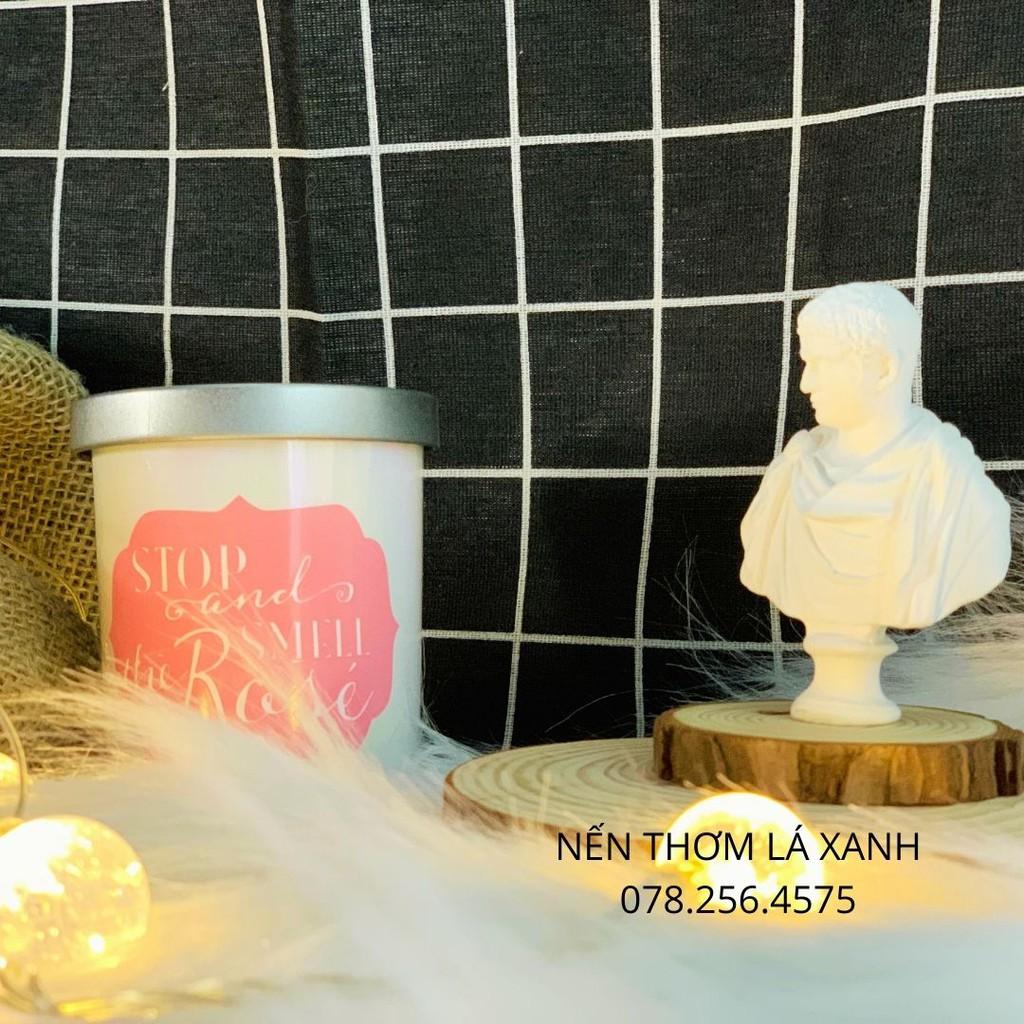 Nến thơm VNXK vỏ trắng chữ Rose