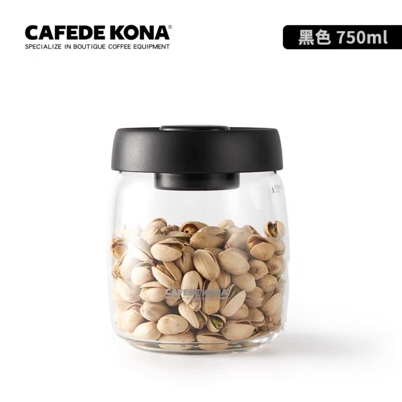 Hũ Đựng Cà Phê Thủy Tinh Van Hút Chân Không Cafede Kona