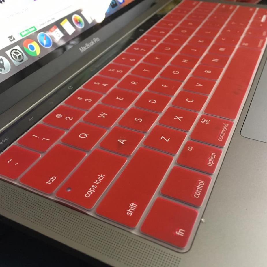 Tấm phủ phím bằng silicon cho Macbook chống bụi, chống nước nhiều màu