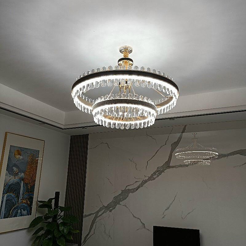Đèn chùm MINUS pha lê phong cách hiện đại trang trí nội thất sang trọng