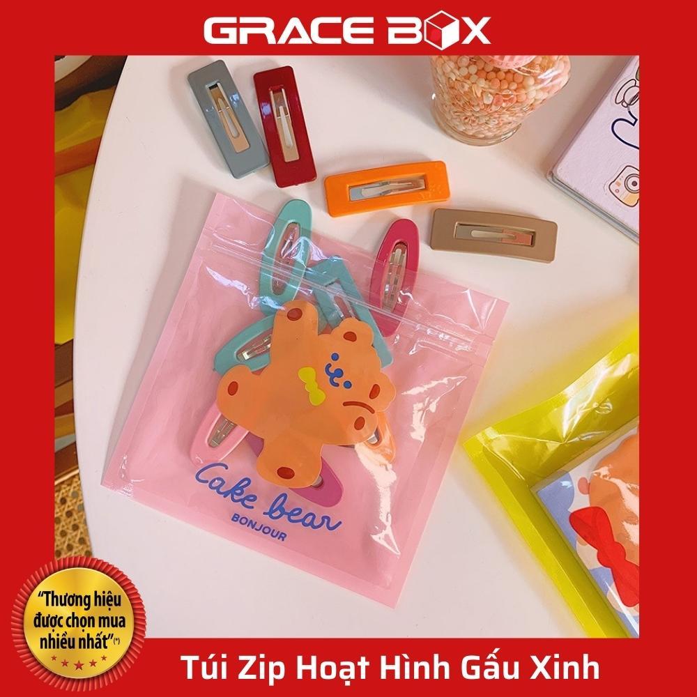 Set 10 Túi Zip Hoạt Hình Gấu Xinh Xắn