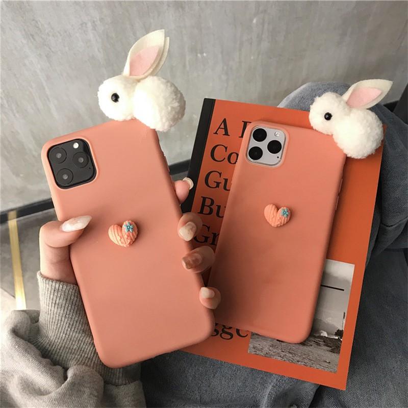 Ốp thỏ bông cute dành cho danh cho iphone 6/6s/6Plus/6sPlus/7/8/7Plus/8Plus/X/Xs/XsMax/11/11ProMax