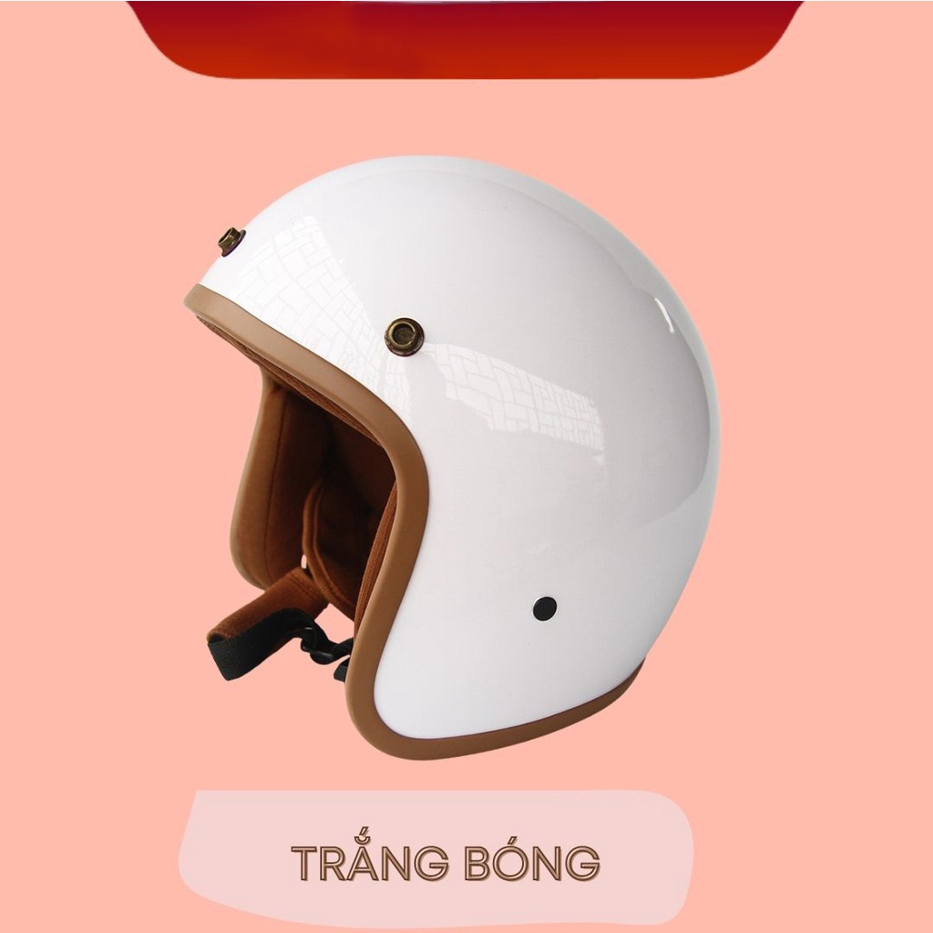 Mũ bảo hiểm 3/4 HT Helmet HP03 thời trang, cá tính, nhiều màu, Freesize ( 55-58.5cm) - Hàng chính hãng