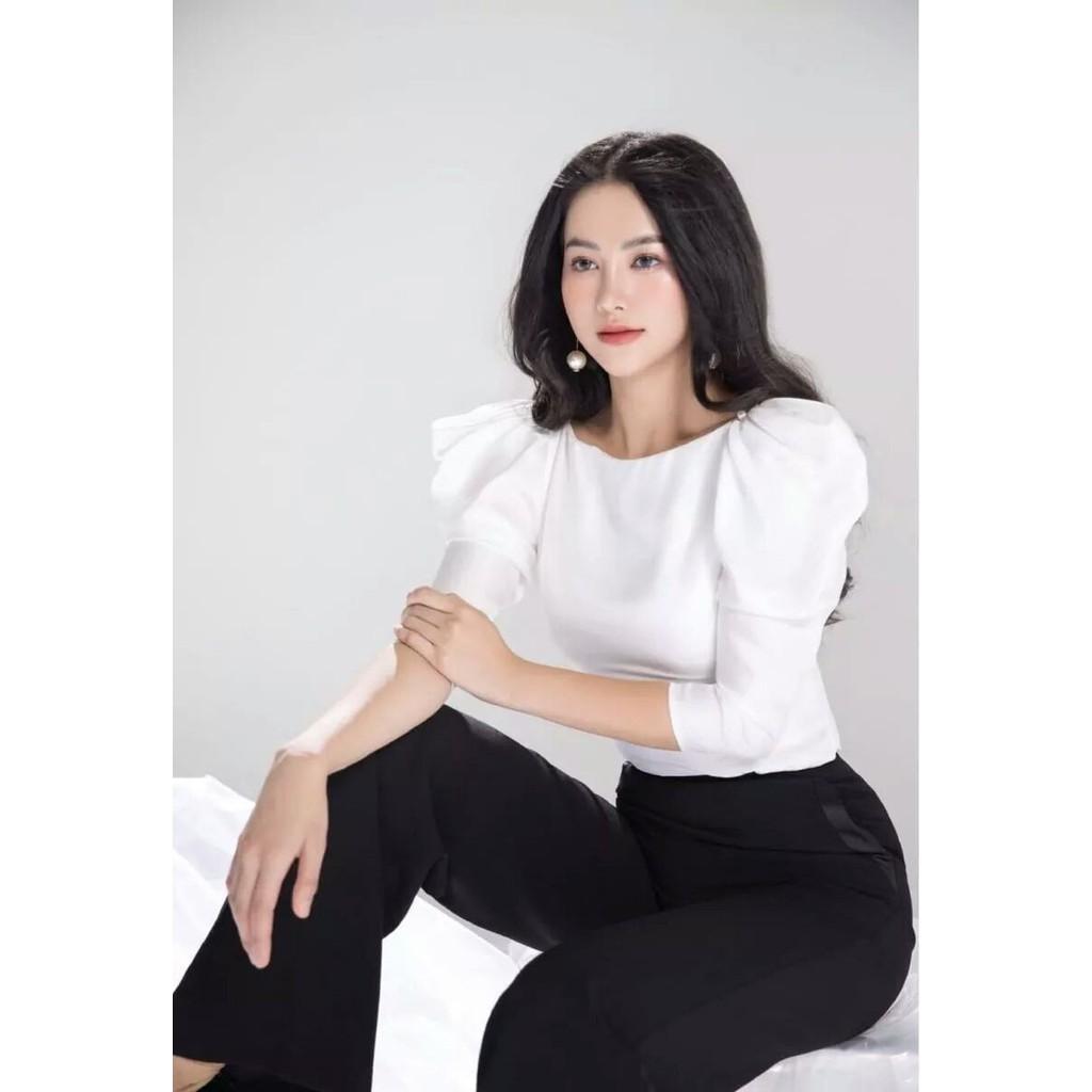 ÁO CỔ THUYỀN TAY PHỒNG NANA