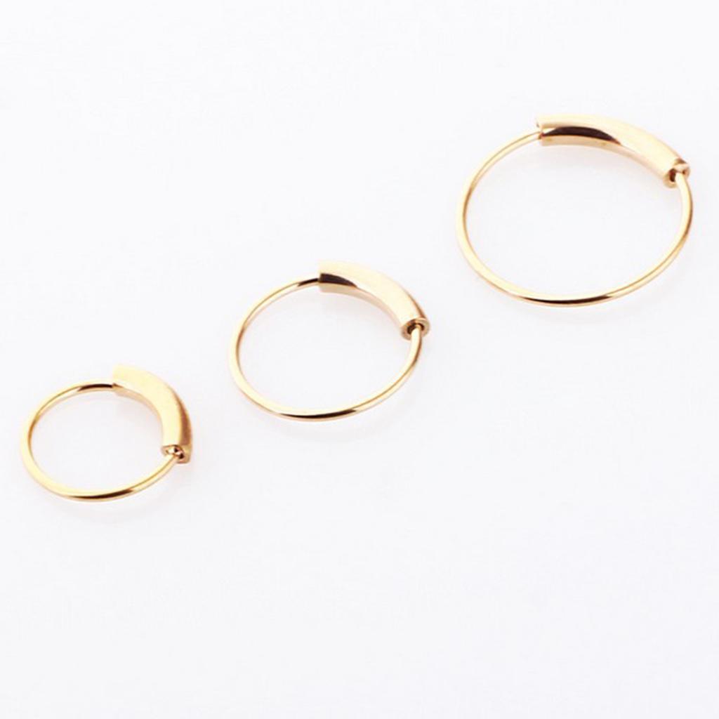 2-7pack 2pcs Nose Ring Nose Hoop Tragus Helix Ear Piercing Steel Ring 6mm Rose