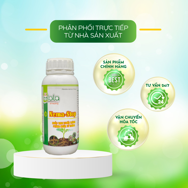 Tiêu diệt tuyến trùng rễ, tuyến trùng sinh học - Ô Nema Stop 500ml