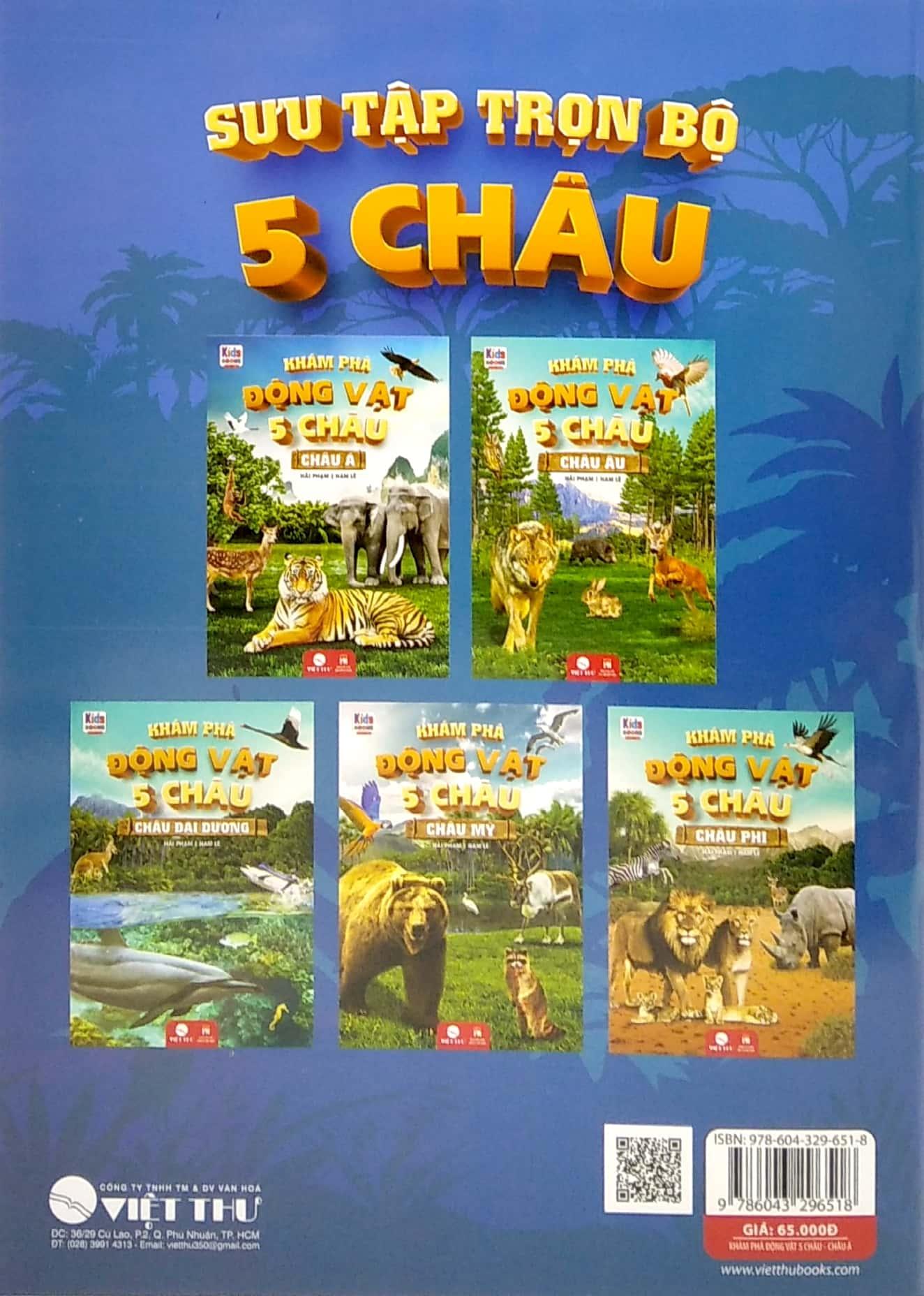 Bộ Sách Khám Phá Động Vật 5 Châu