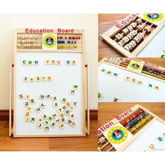 Bảng Học Chữ Cho Bé, Bảng Học 2 Mặt Có Bộ Số Và Chữ Cái Gắn Nam Châm