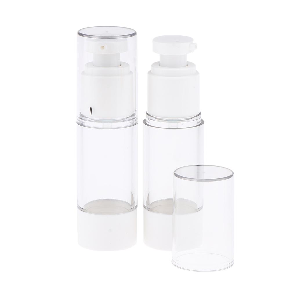 2X Rỗng Bơm Lại Tinh Chất Chai Chân Không Hộp đựng Mỹ Phẩm