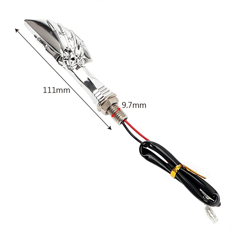 Set 2 đèn xi nhan hình đầu lâu cá tính cho xe mô tô