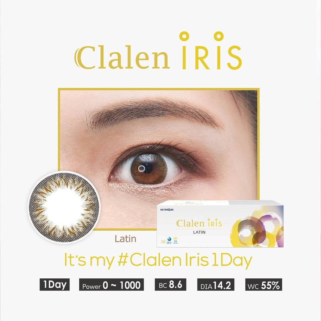 Kính áp tròng màu dùng 1 ngày Clalen Iris - 1 Miếng