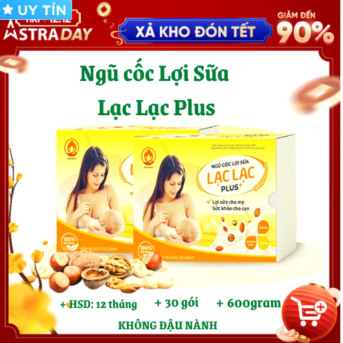 Ngũ Cốc Lợi Sữa Lạc Lạc Plus 600G, 30 gói - Tặng quà cho bé