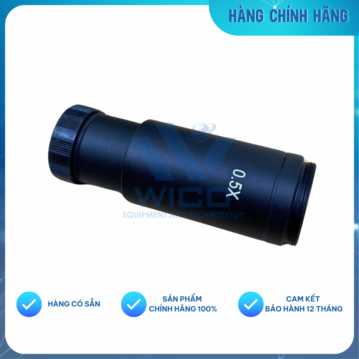 Bộ Ống Kính 0.5x Chuyên Dụng Cho Camera Kết Nối Kính Hiển Vi - Hàng Chính Hãng