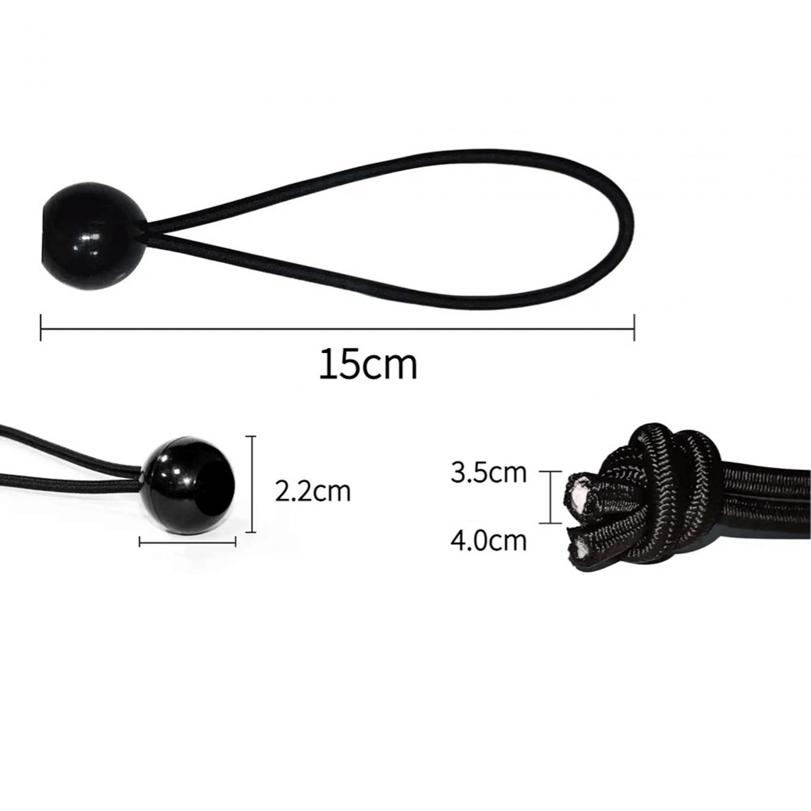 10 Pieces 6 inch Ball Bungee Cords Outdoor Bungee Cord with Balls, Tie Down, Heavy Duty for Shelter Tent Poles Canopy