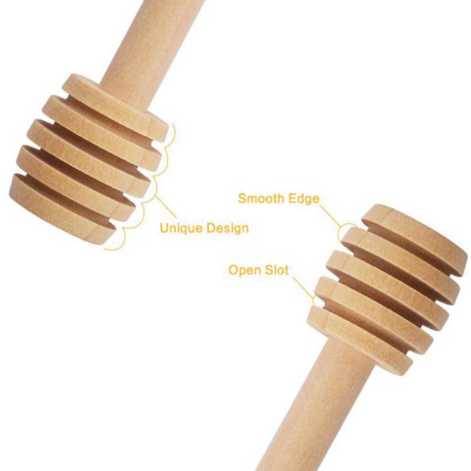 10pcs Honey Dipper Stick, 3 Inch 4 Inch Mini Wood Honey Stirrer Wand for Honey Jar Dispense Drizzle Honey, Wedding Party Favors