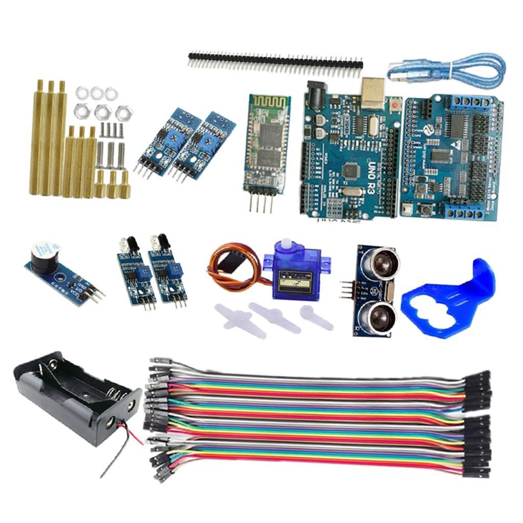Robot Project Super Starter Kit with R3 Control Board, SG 90 Servo, Ultrasonic Sensor,Infrared Obstacle Avoidance Module for DIY
