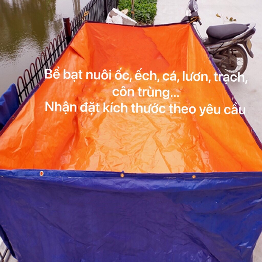 Bể bạt nuôi ốc, ếch, lươn trạch - đủ kích thước - bạt PVC