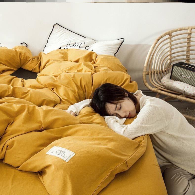 Bộ chăn ga gối cotton tici grap nệm thun lạnh Hàn Quốc Drap giường đệm đủ size